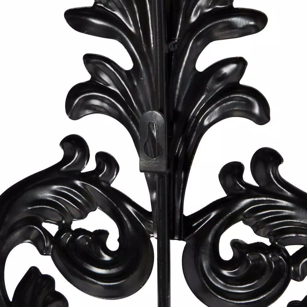 LITTON LANE Antique Gold Flourished Iron Candle Sconce with Clear Glass Hurricane Shade