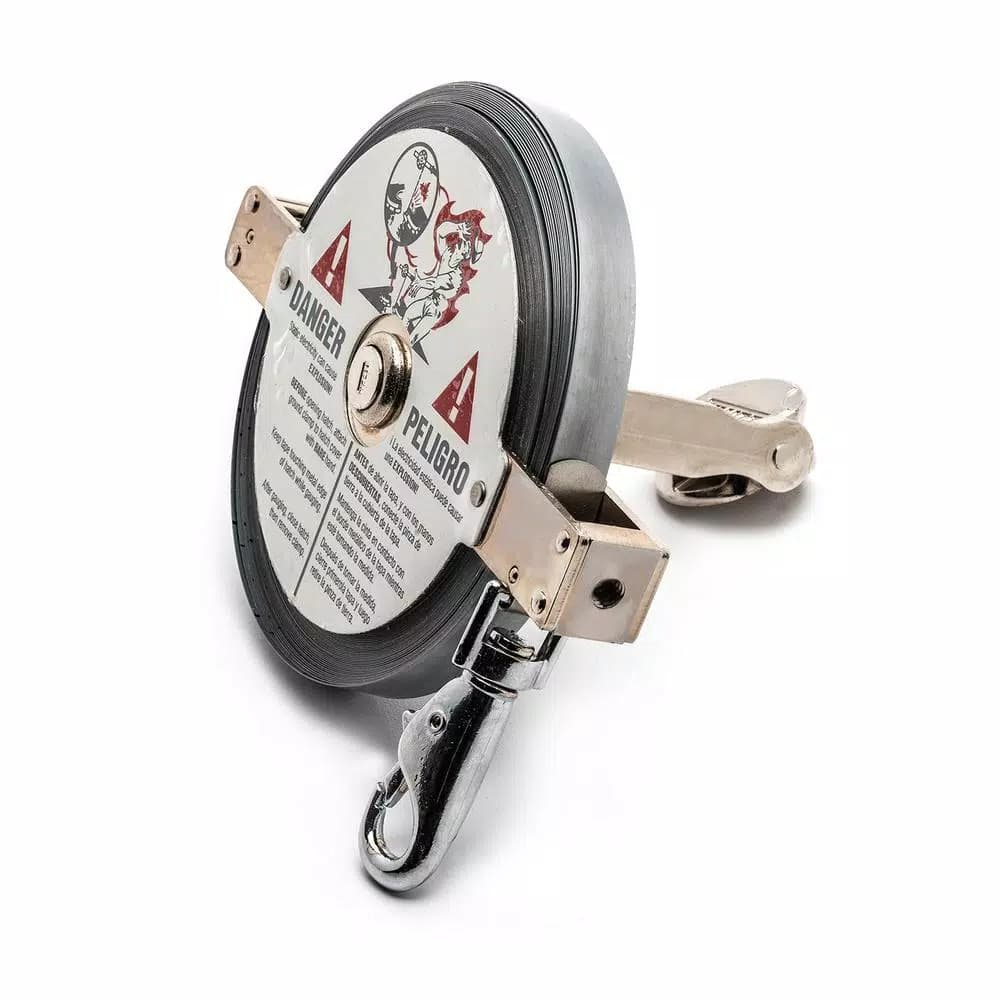 Lufkin 1/2 in. x 75 ft. Oil Gauging Tape Measure, Chrome Clad Double Duty