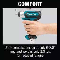 Makita 12V max CXT Cordless 1/4 in. Sq. Drive Impact Wrench, Tool Only (WT04Z) thumbnail 6
