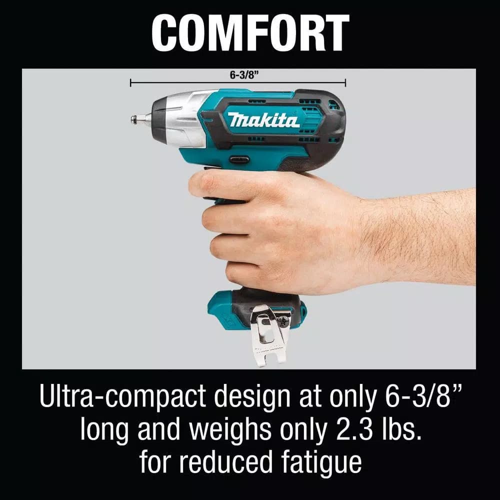 Makita 12V max CXT Cordless 1/4 in. Sq. Drive Impact Wrench, Tool Only (WT04Z)
