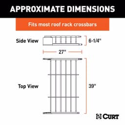 CURT 18117 Roof Cargo Basket Extension for 18115 Cargo Carrier thumbnail 3