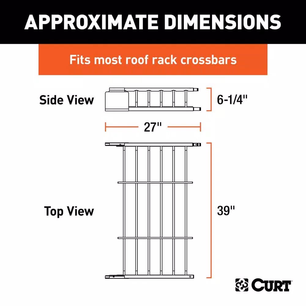 CURT 18117 Roof Cargo Basket Extension for 18115 Cargo Carrier