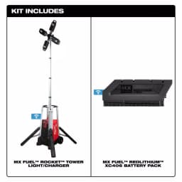 Milwaukee MX FUEL Lithium-Ion Cordless Rocket Tower Light with Integrated Charger thumbnail 3