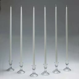 Light In The Dark Shop A Candle 24 in. White Taper Candles, Set of 12 - Dripless & Clean Burning thumbnail 2