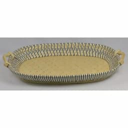 Unbranded Criss Cross Oval Serving Tray - Jute Wrapped Willow and Bamboo with Poplar Handles thumbnail 2