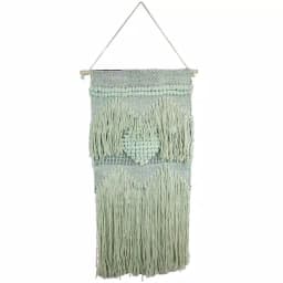Unbranded Marmont Hill Green Heart Macrame Wall Tapestry - Hand Woven Cotton Wall Hanging thumbnail 2