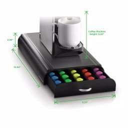 Mind Reader Anchor 50-Capacity Black Nespresso Capsule Storage Drawer with Heat-Resistant Top thumbnail 5