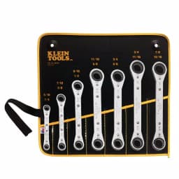 Klein Tools 7-Piece Ratcheting Box Wrench Set, SAE, Carbon Steel thumbnail 1