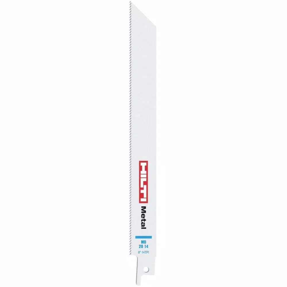 Hilti 8 in. x 14 TPI MB 20 Metal Cutting Reciprocating Saw Blade, 5-Piece Pack