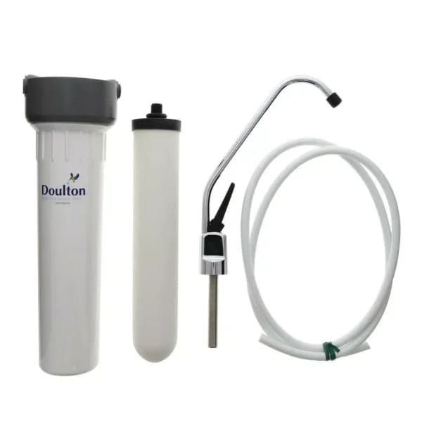 Doulton W9330958 Under Counter Ceramic Water Filter System with UltraCarb Candle and DIY Installation Kit