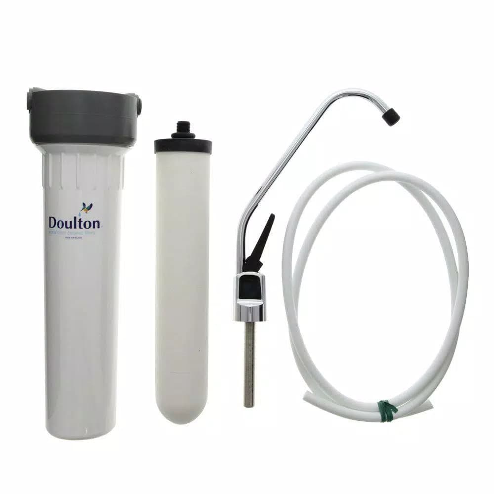 Doulton W9330958 Under Counter Ceramic Water Filter System with UltraCarb Candle and DIY Installation Kit