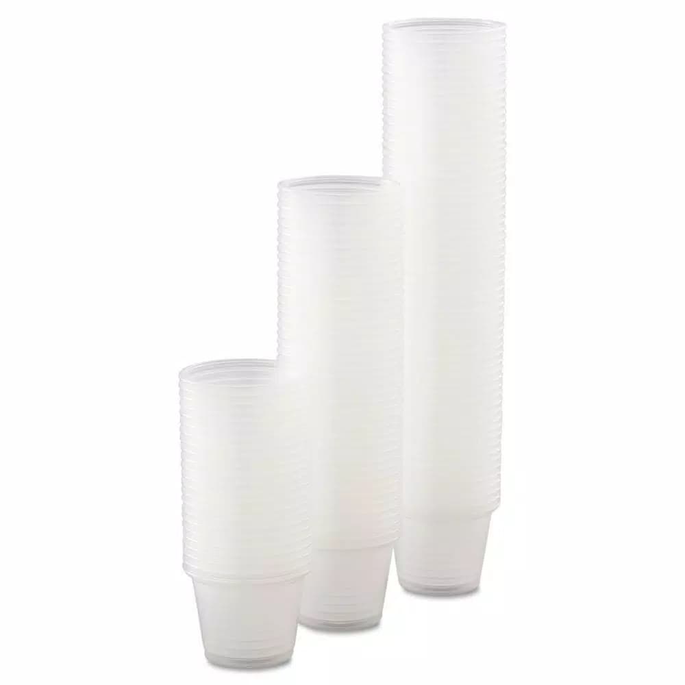 DART Conex 1 oz. Clear Polypropylene Portion Containers, 2500 Count Case