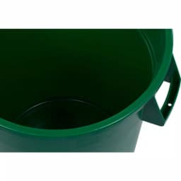 Carlisle Bronco 32 Gallon Round Green Recycling Trash Can, Lidless with Recycling Logo (4-Pack) thumbnail 3