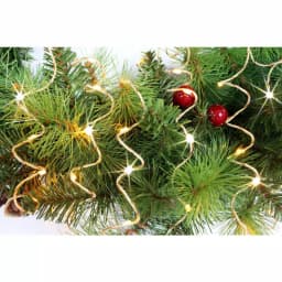 Starlite Creations 12 ft. Pre-Lit LED Gold Single Braided Garland, Battery Operated with Timer (Bundle of 2) thumbnail 4