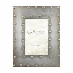 Stonebriar Collection Silver Rivet Detail Metal Picture Frame, 4x6 inch, Distressed Pewter Tabletop Photo Frame thumbnail 3