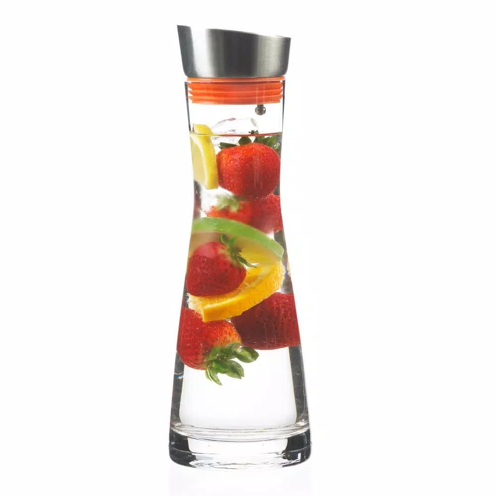GROSCHE Rio 34 oz. Glass Sangria Maker and Water Infusion Pitcher with Stainless Steel Gravity Filter