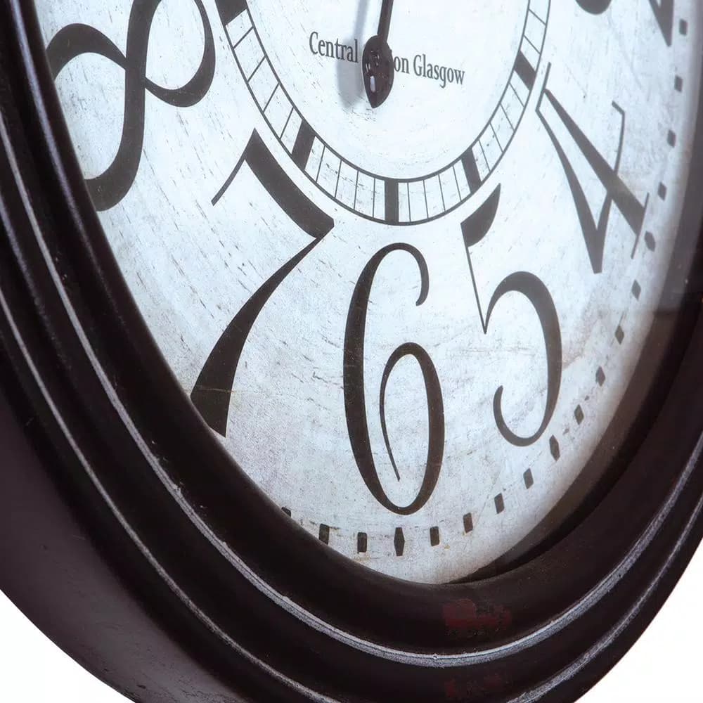 Yosemite Home Decor Caledonian Railway Black Oversized Wall Clock