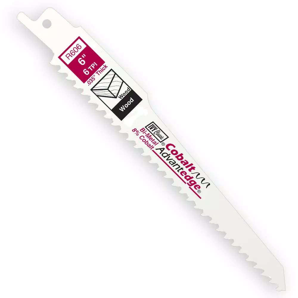 Ivy Classic Cobalt Advantage 6 in. 6 TPI Bi-Metal Reciprocating Saw Blades, Wood & Composition (50-Pack)