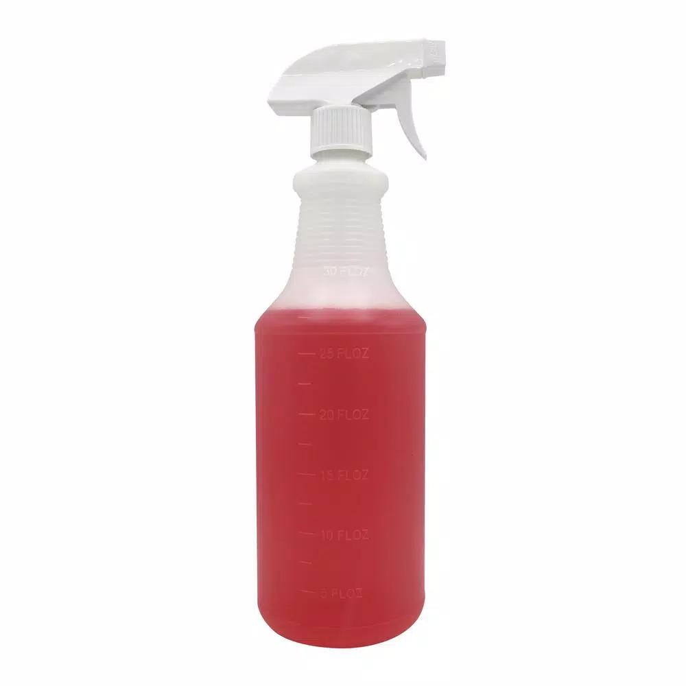 SUPPLYAID 32 oz. All-Purpose Leak-Proof Plastic Spray Bottles with Adjustable Nozzle, 4-Pack