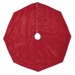 VHC Brands 55 in. Yule Christmas Red Glam Decor Tree Skirt with Gold Embroidered Paisley thumbnail 2
