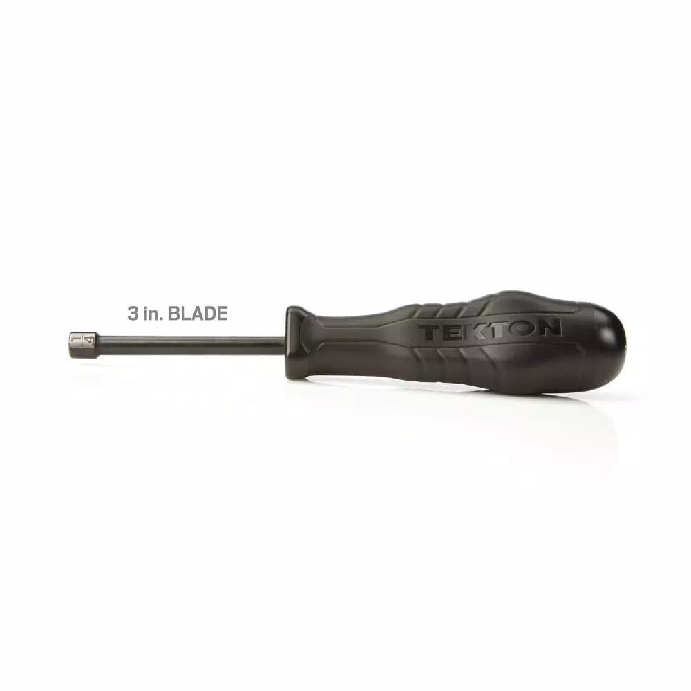 TEKTON 1/4 in. Nut Driver with Patented Three-Sided Handle