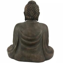 Oriental Furniture 29.5 in. Japanese Sitting Buddha Statue, Resin Stone Look Decorative Sculpture thumbnail 3