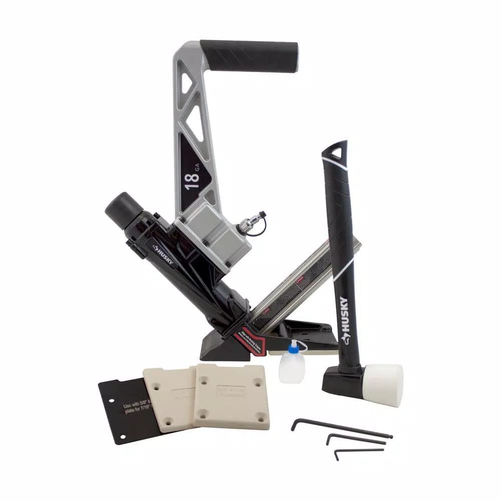 Husky HD18GLCN Pneumatic 18-Gauge 1-3/4 in. L-Cleat Flooring Nailer