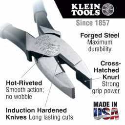 Klein Tools 8 in. Lineman's Side Cutting Pliers thumbnail 2
