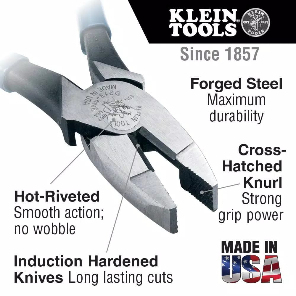 Klein Tools 8 in. Lineman's Side Cutting Pliers