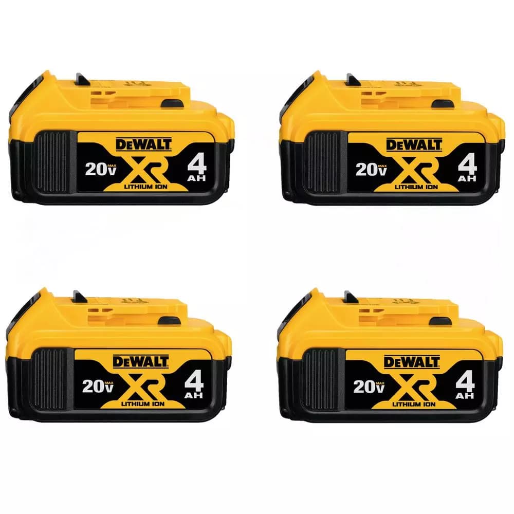 DEWALT 20V MAX XR 4.0 Ah Lithium-Ion Battery Pack, 4-Pack