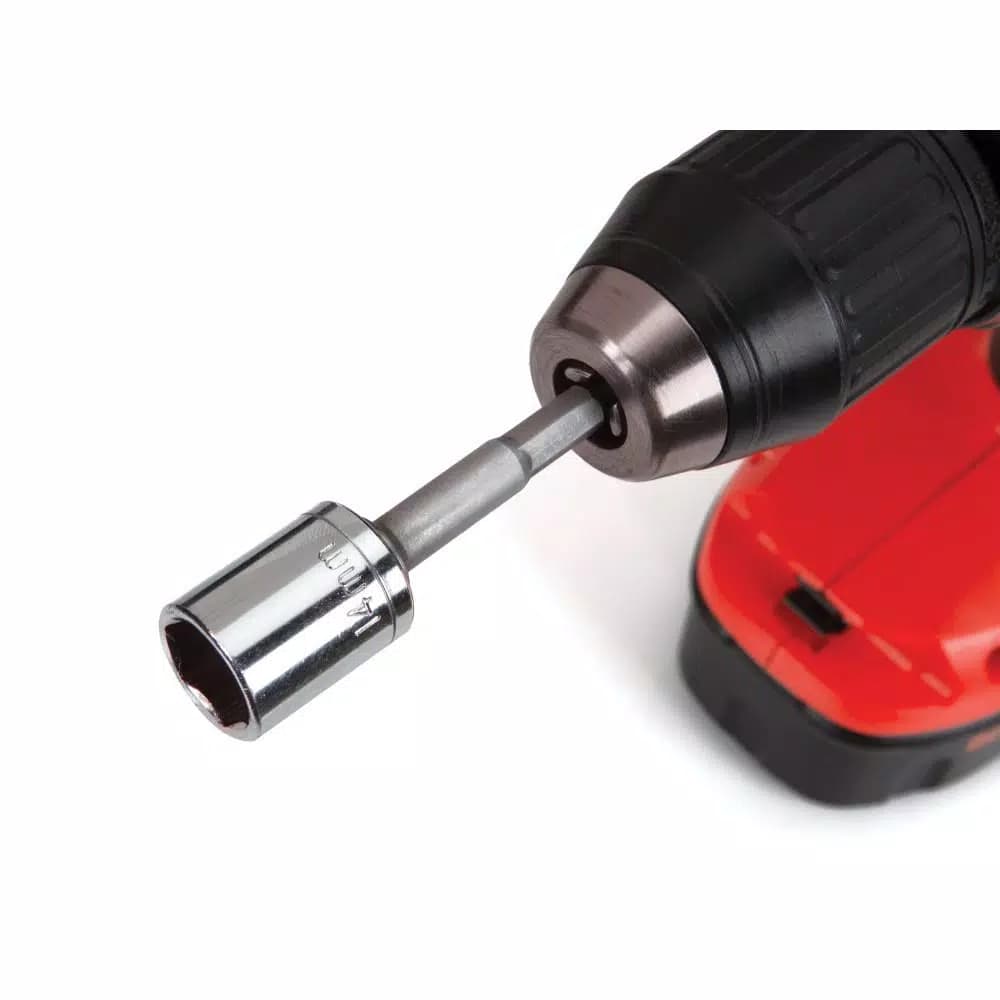 TEKTON 3-Piece Power Socket Adapter Set, 1/4 in. Hex Shank to 1/4 in., 3/8 in., and 1/2 in. Drive