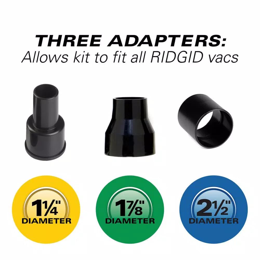 RIDGID Hose and Accessory Adapter Kit for Wet/Dry Shop Vacuums