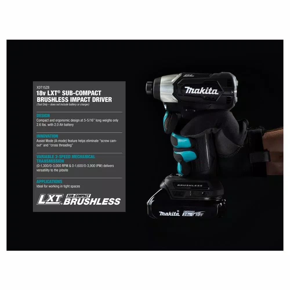 Makita 18V LXT Sub-Compact Brushless Cordless Impact Driver (Tool Only)