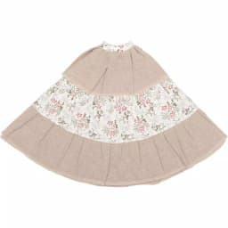 VHC Brands 21 in. Carol Khaki Tan & Winter Floral Ruffled Farmhouse Christmas Tree Skirt thumbnail 3