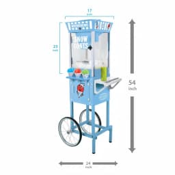 Nostalgia SCC200 Vintage Collection Snow Cone Machine Cart, 53 in., Blue thumbnail 7