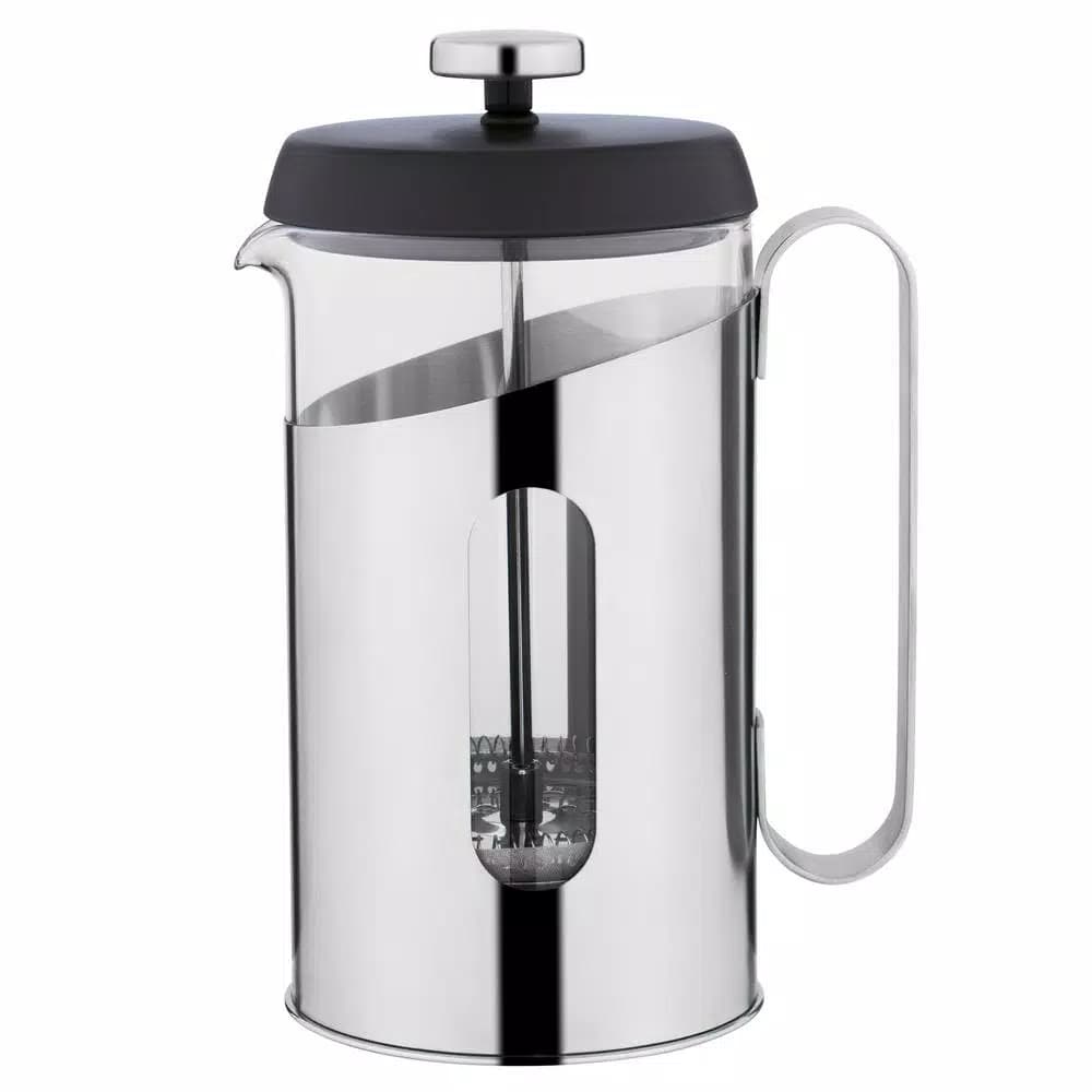 BergHOFF Essentials 3.4 Cup Stainless Steel and Glass French Press Coffee and Tea Maker