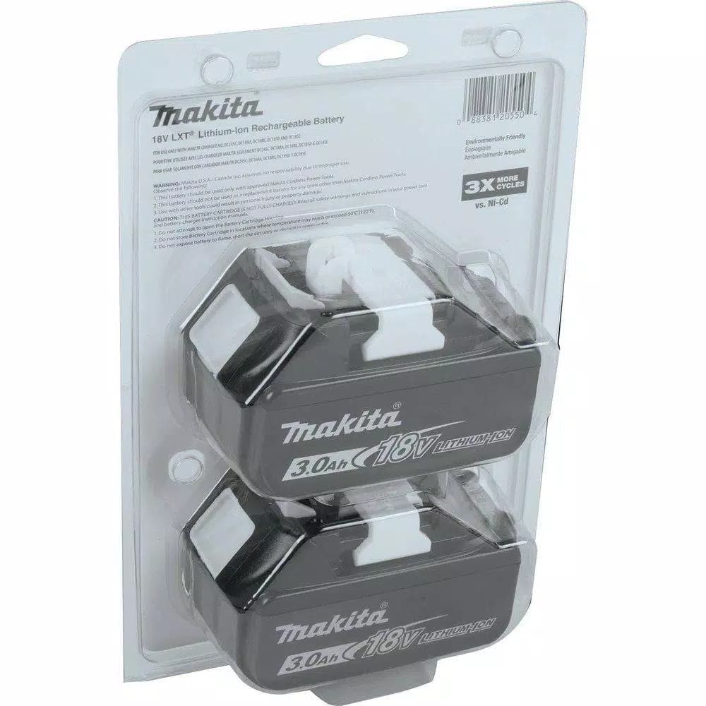 Makita 18V LXT 3.0Ah Lithium-Ion Battery 2-Pack