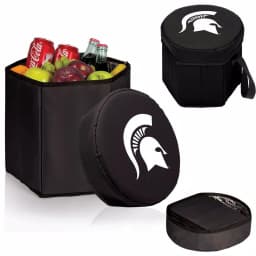 Picnic Time Michigan State Spartans 12 Qt. Bongo Collapsible Soft-Side Cooler - Black thumbnail 2