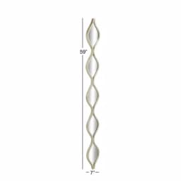 LITTON LANE Large Irregular Wavy Contemporary Metal Wall Mirror - Silver Polished Finish (59 in. H x 7 in. W) thumbnail 8