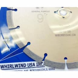 Whirlwind USA 9 in. Segmented Diamond Blade for Concrete, Stone, Brick, and Masonry thumbnail 5