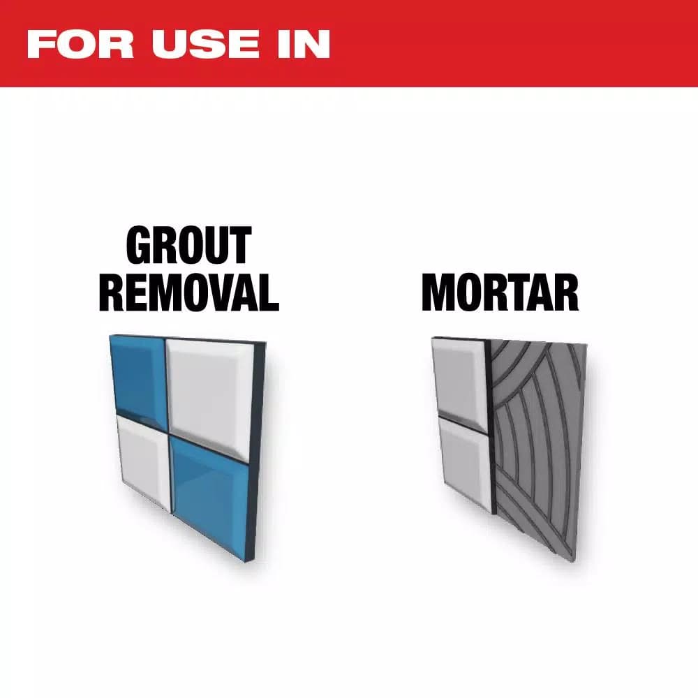 Milwaukee 3 in. Universal Fit Hybrid Carbide Grit 2-in-1 Oscillating Multi-Tool Blade for Tile Work