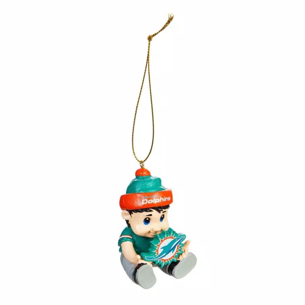 Team Sports America Miami Dolphins NFL New Lil Fan Christmas Ornament