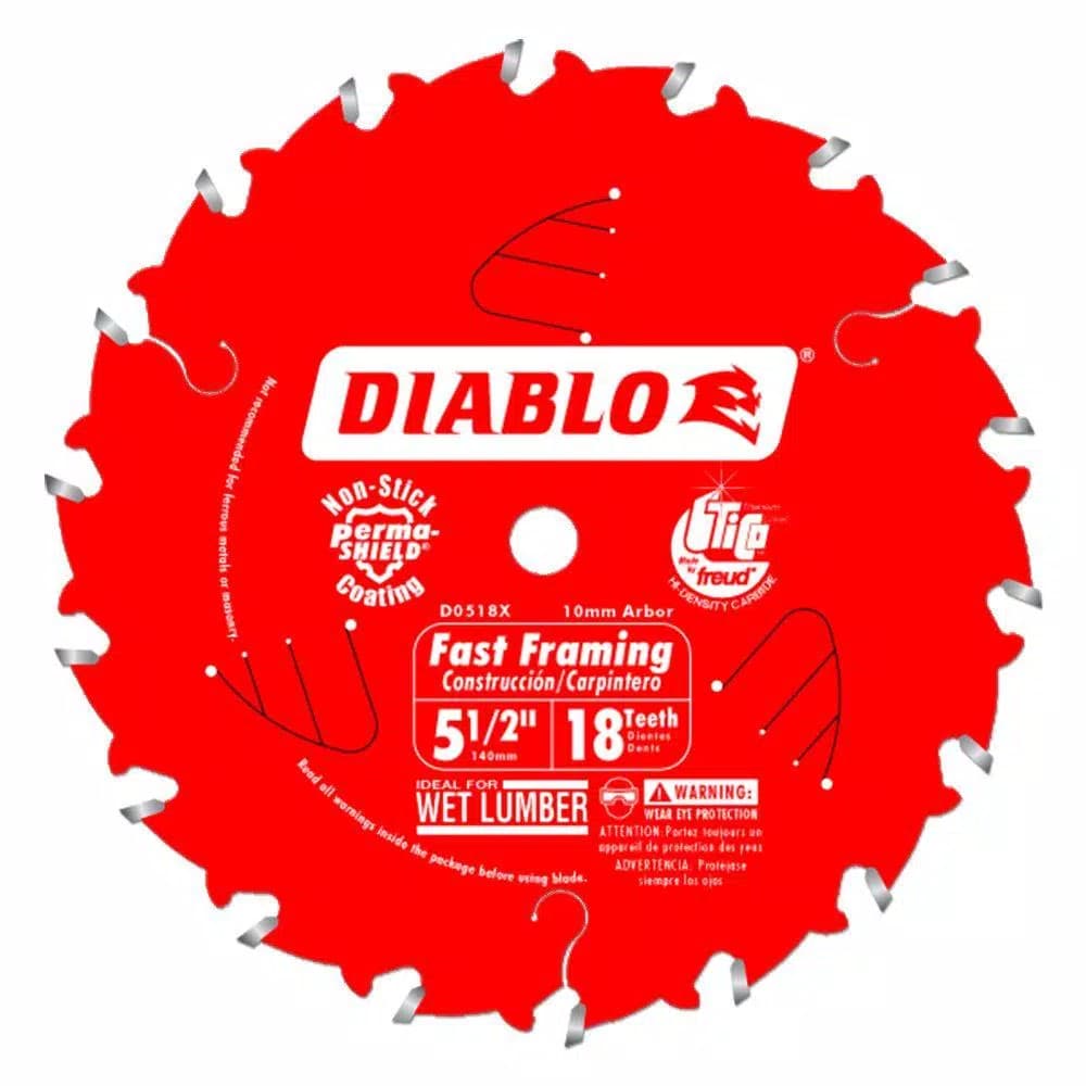 Diablo 5-1/2 in. 18-Teeth Framing Saw Blade