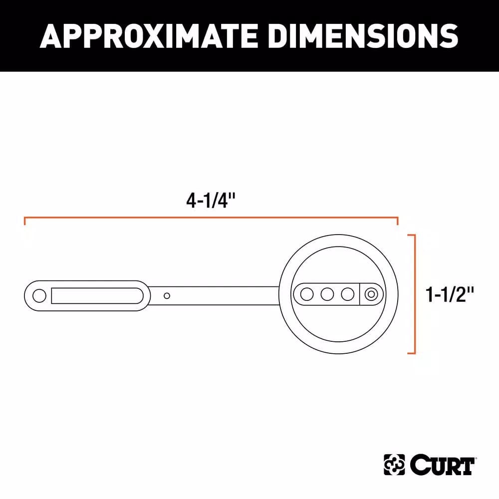 CURT 4-Way Flat License Plate Light Plug Adapter