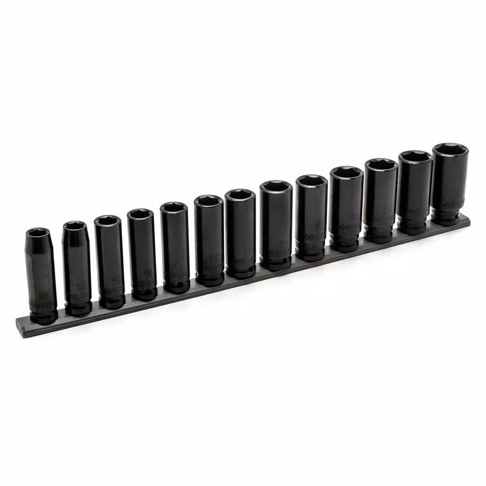 Husky 1/2 in. Drive Metric Deep Impact Socket Set, 13-Piece