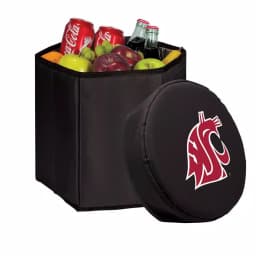 Picnic Time Washington State Cougars 12 Qt. Bongo Collapsible Soft-Side Cooler - Black thumbnail 1