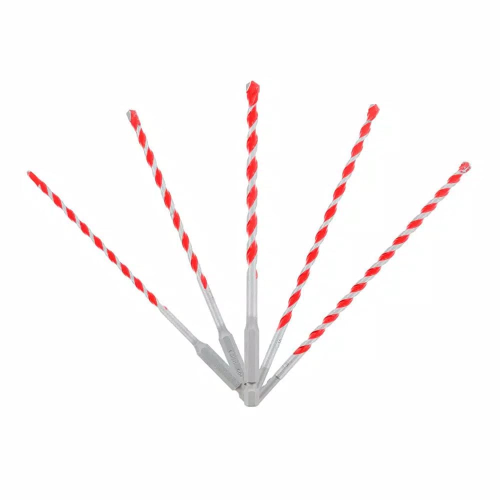 Diablo SPEEDemon Red Granite Carbide Tipped Hammer Drill Bit Set, 5-Piece Hex Shank