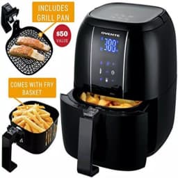 Ovente 3.2 Qt. Digital Air Fryer with Grill Pan and Non-Stick Basket, 1400W, 6 Presets thumbnail 7