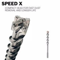 Bosch Speed-X 2 in. x 21 in. SDS-Max Carbide Rotary Hammer Drill Bit for Concrete thumbnail 5