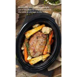 Elite Platinum 8.5 Qt. Red Slow Cooker with Removable Stoneware Pot thumbnail 7